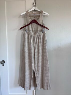 🤍 euc | cozy ribbed knit lounge set